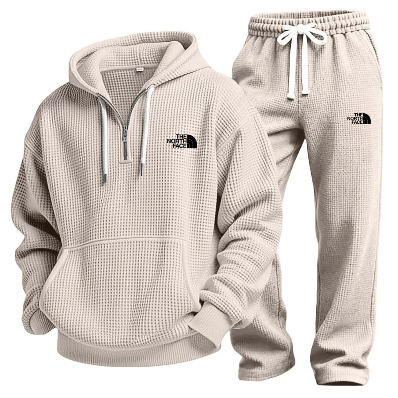 Waffle-Knit Performance Hoodie Jogger Set - Clearance Sale