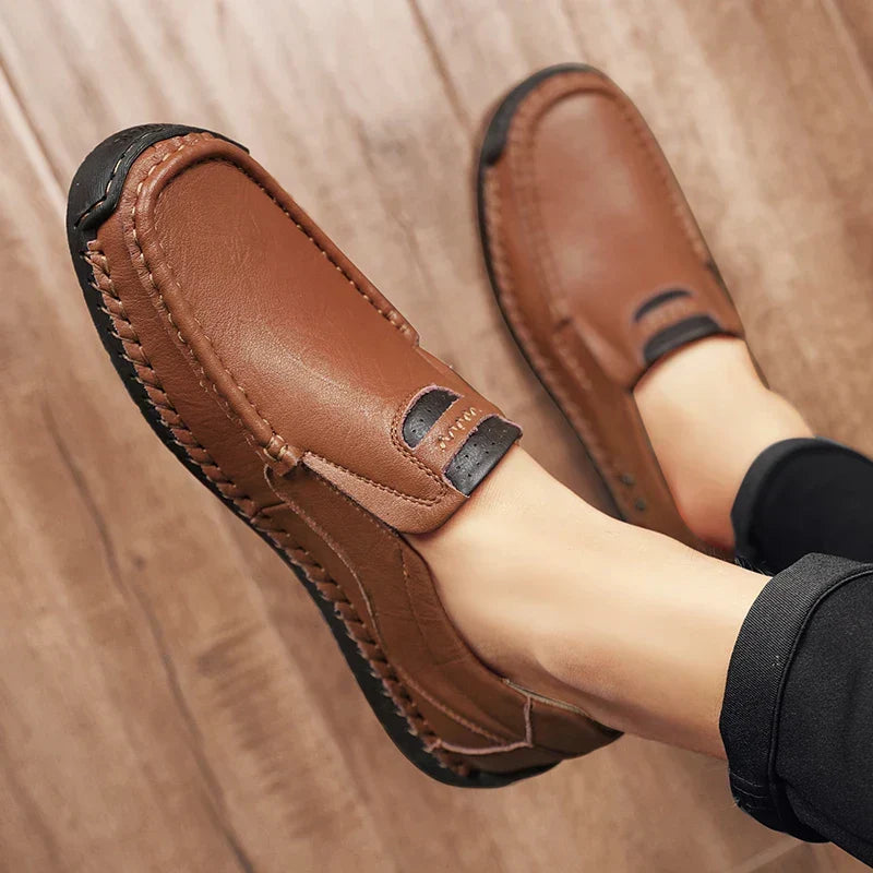 Romano slip-on-sko i ekte skinn