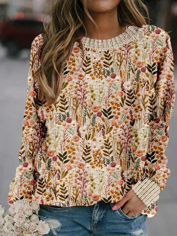 Eve™ | Embroidered Floral Pullover Shirt Minha loja