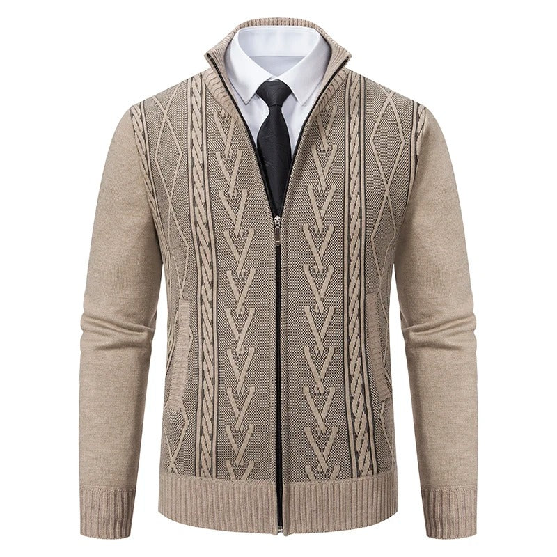 Cappotto maglione imbottito da uomo lavorato a maglia per autunno e inverno: calore e stile