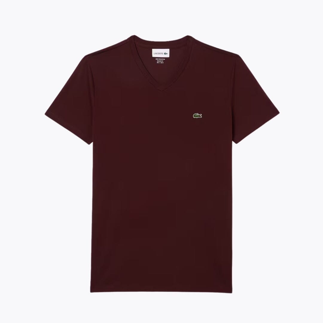 LC Lightweight Cotton Pima V Neck T-shirt LC Lightweight Cotton Pima V Neck T-shirt Minha loja Bordeaux S