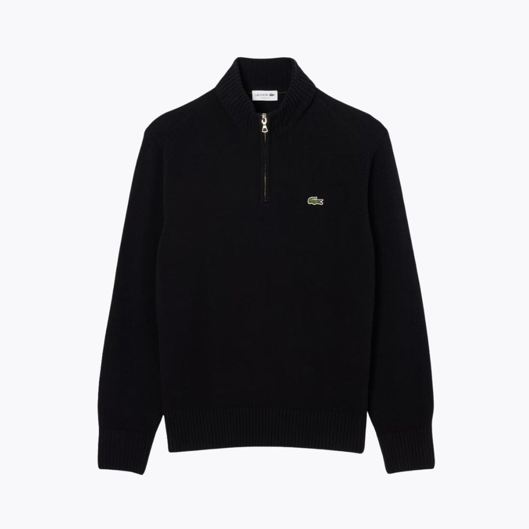 L.C Zipped High Neck Carded Wool Sweater