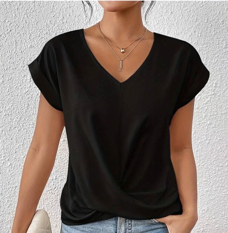 Marine - WOMEN'S V- NECK SHIRT Shirt Minha loja Black M