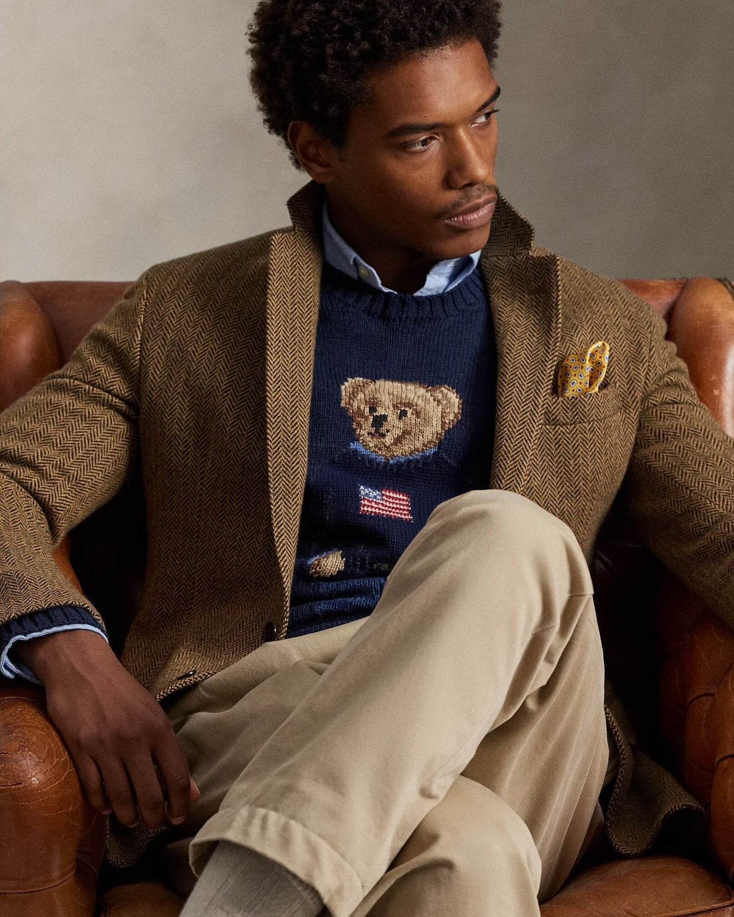 L.R Polo Bear Cotton-Linen Sweater