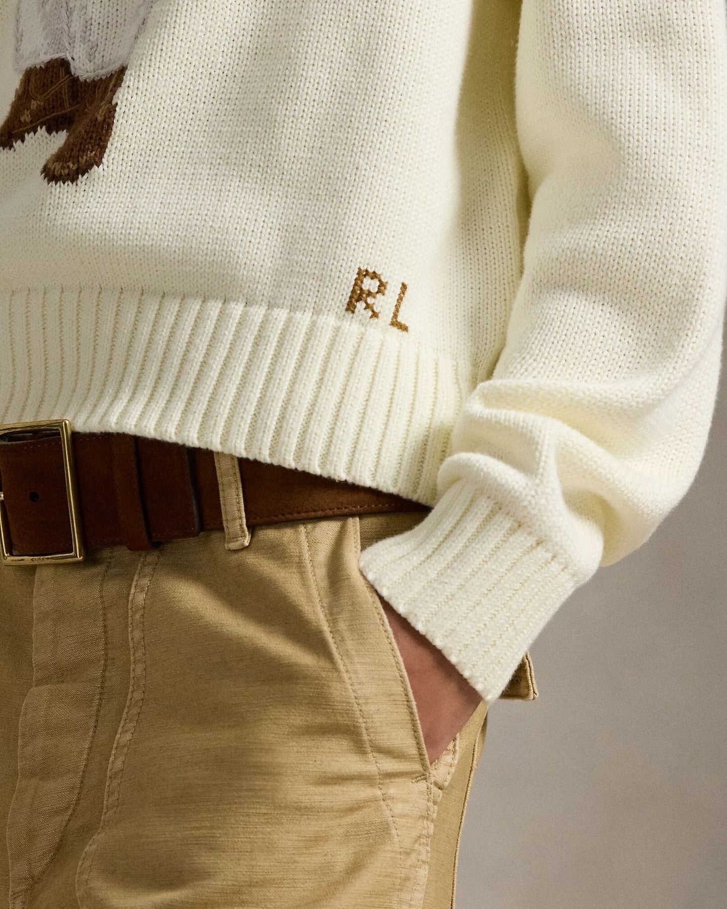 L.R Polo Bear Cotton Crewneck Sweater