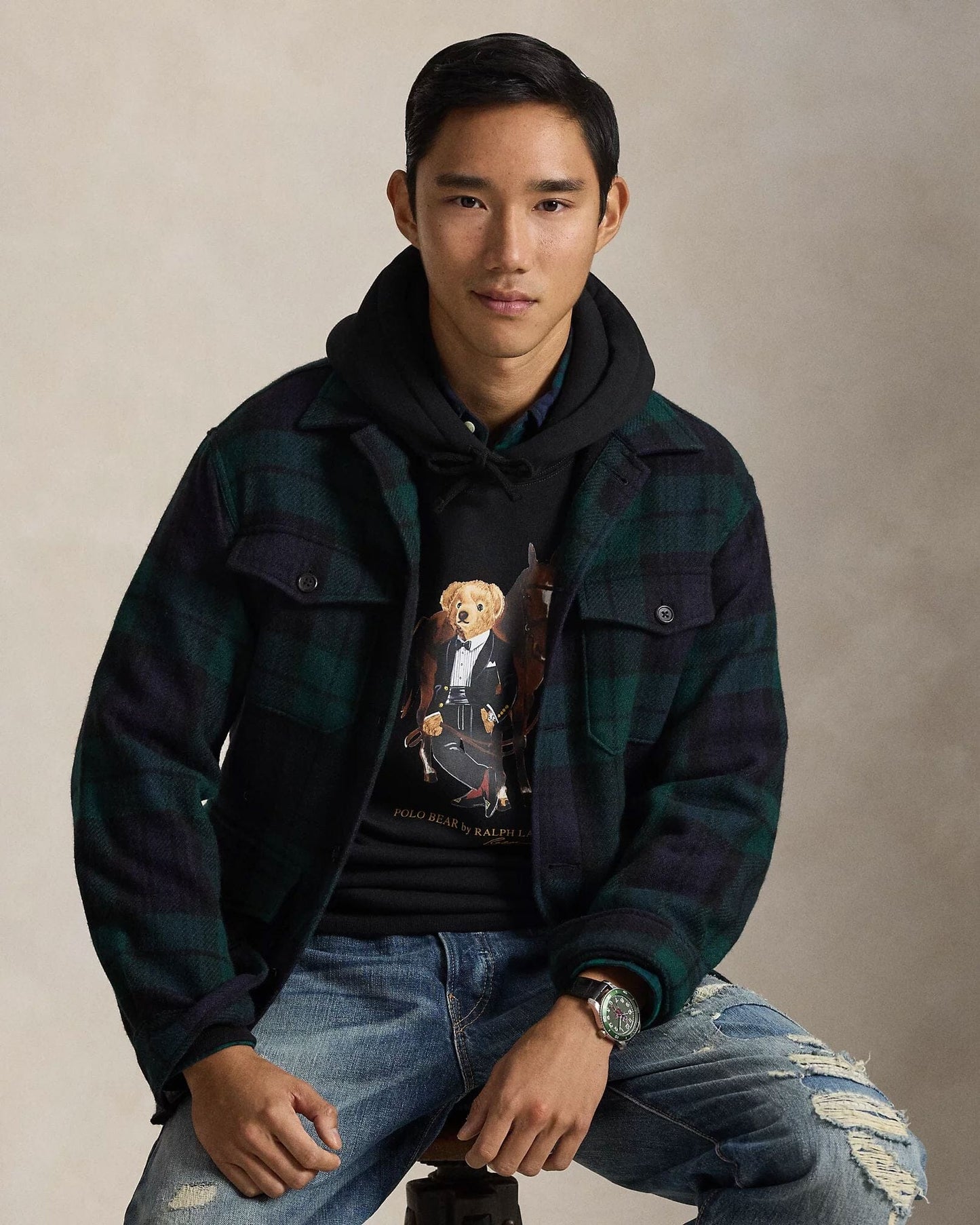L.R Polo Bear Fleece Hoodie