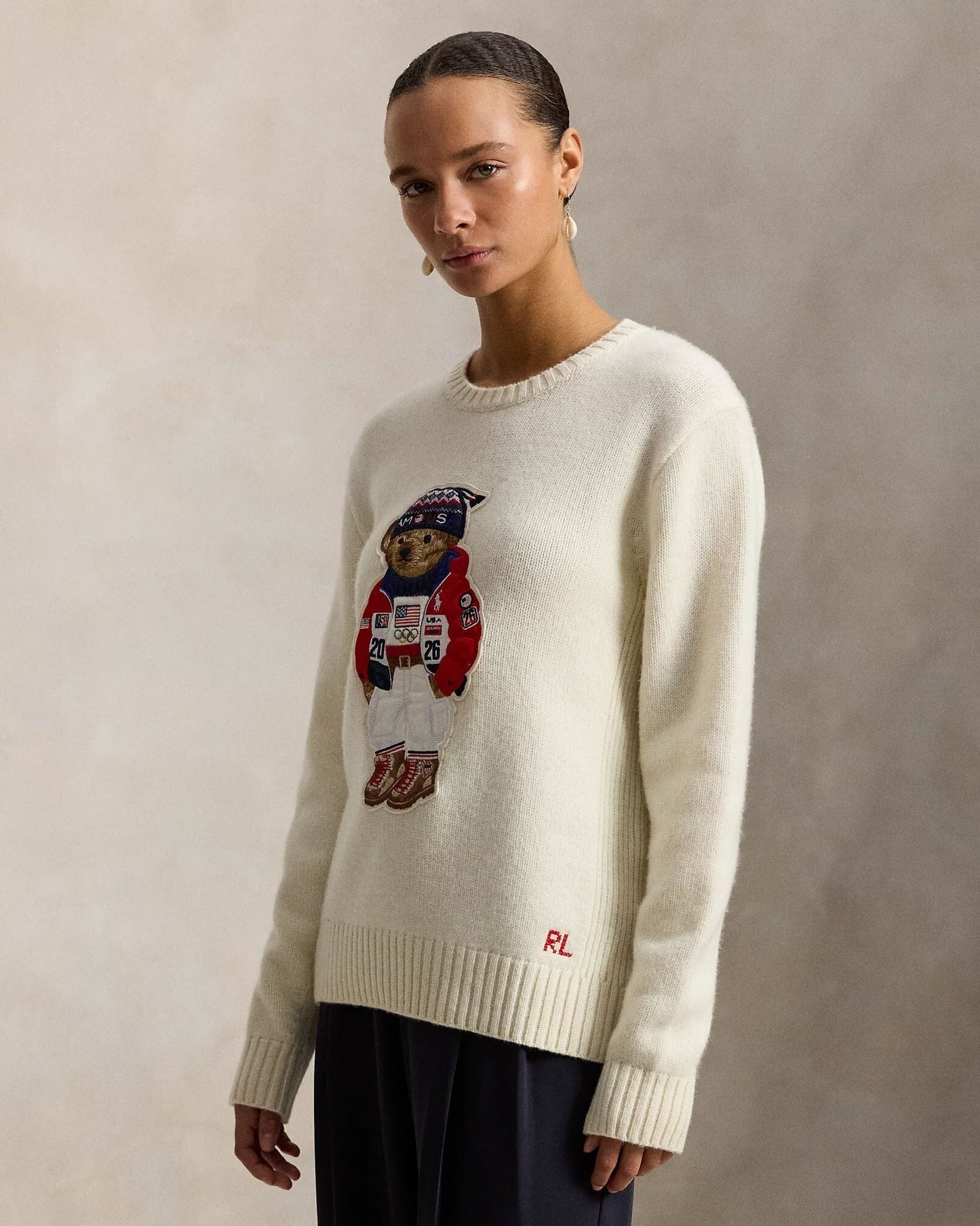 L.R Team USA Polo Bear Sweater