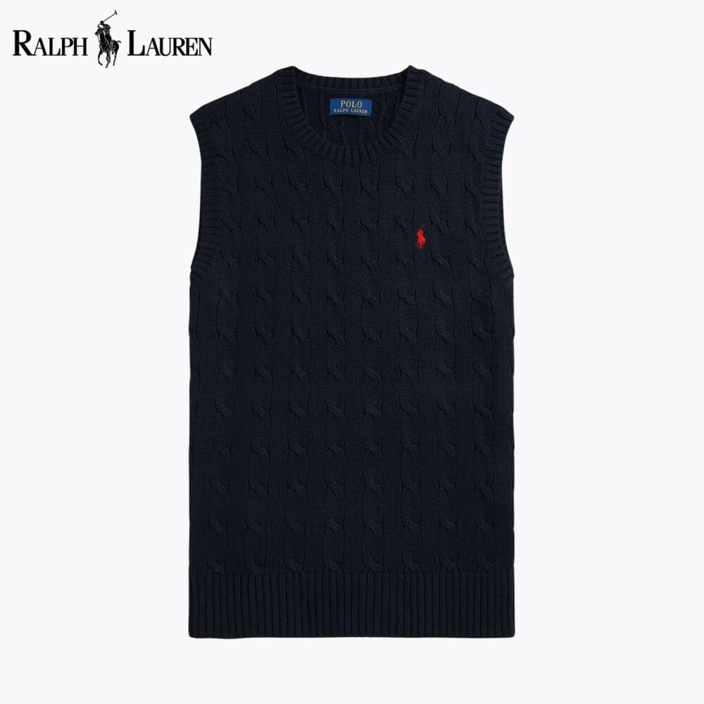 L.R Cable-Knit Cotton Sweater Vest