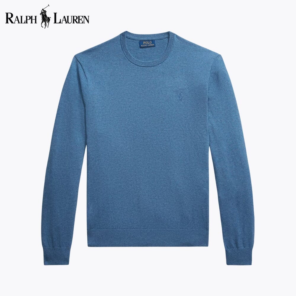 RL Cotton-Cashmere Crewneck Jumper RL Cotton-Cashmere Crewneck Jumper Minha loja Blue S
