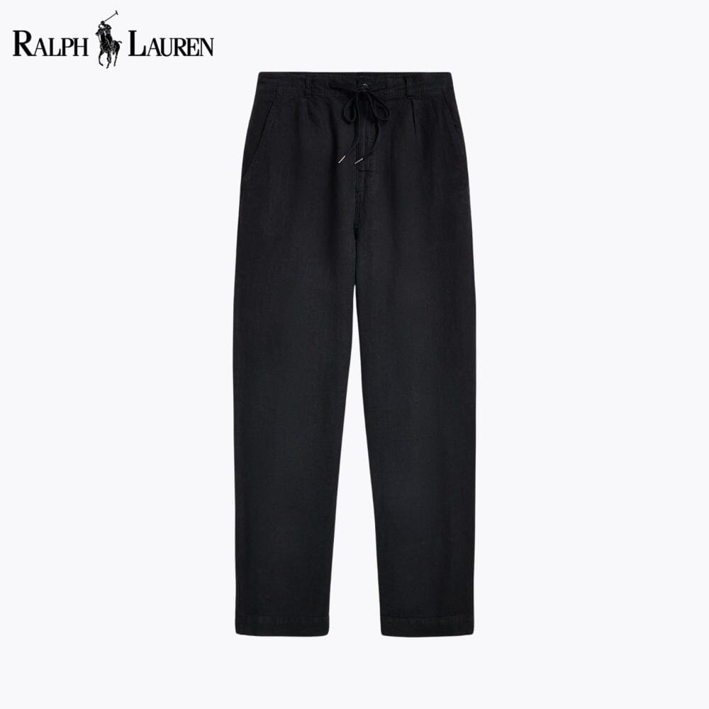 L.R Lateef Relaxed Fit Pleated Linen Pant