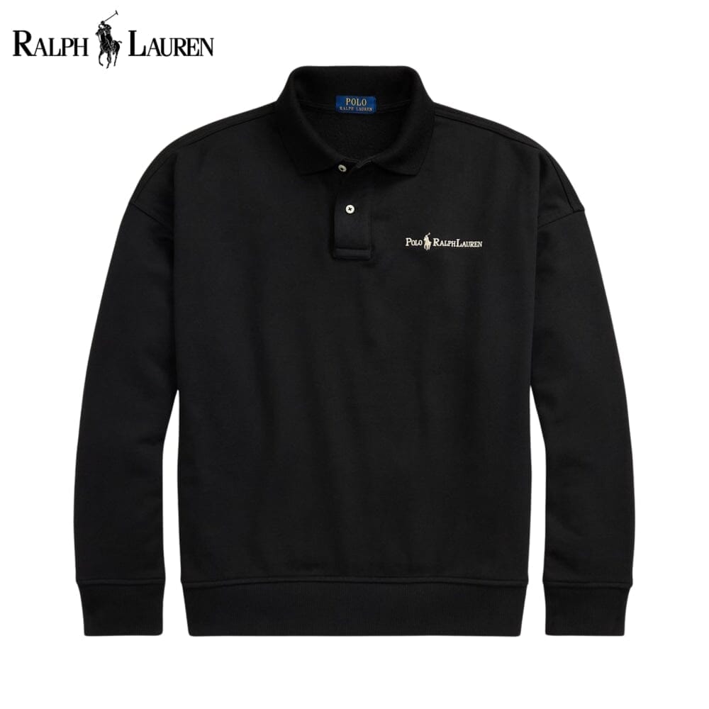 RL Logo Collared Sweatshirt RL Logo Collared Sweatshirt Minha loja Black S