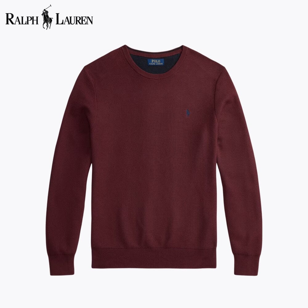 L.R Mesh-Knit Cotton Crewneck Sweater