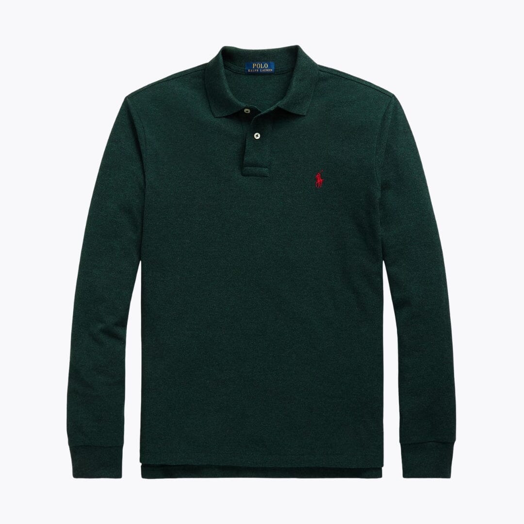 L.R Mesh Long-Sleeve Polo Shirt