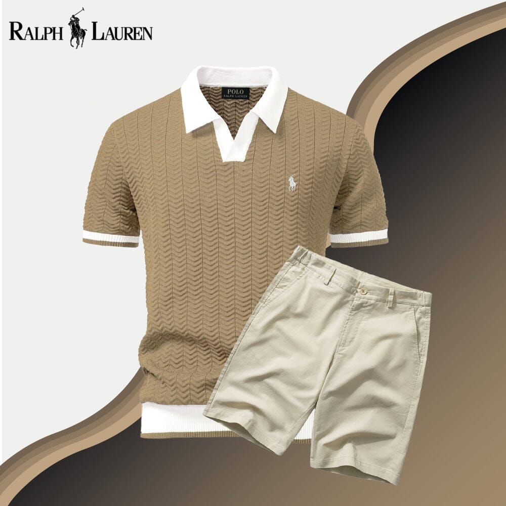 RL Old Money Polo Shirt + Shorts Set RL Old Money Polo Shirt + Shorts Set Minha loja Sand Beige S