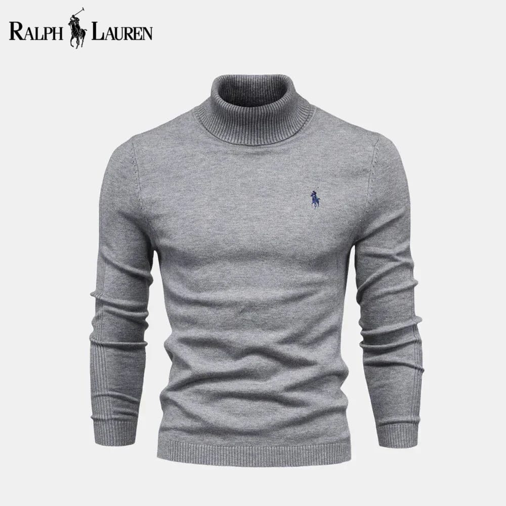 L.R Turtleneck Cable-Knit Wool Knit Sweater