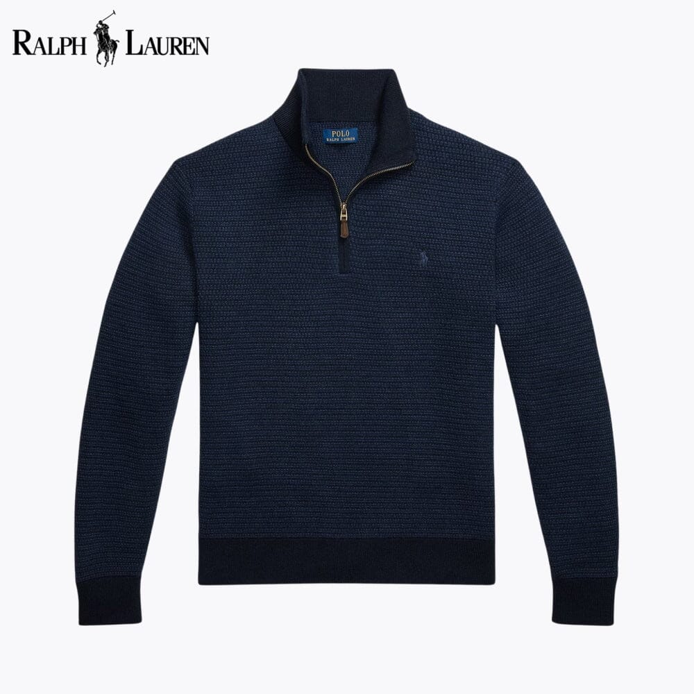 L.R Washable Wool Quarter-Zip Sweater