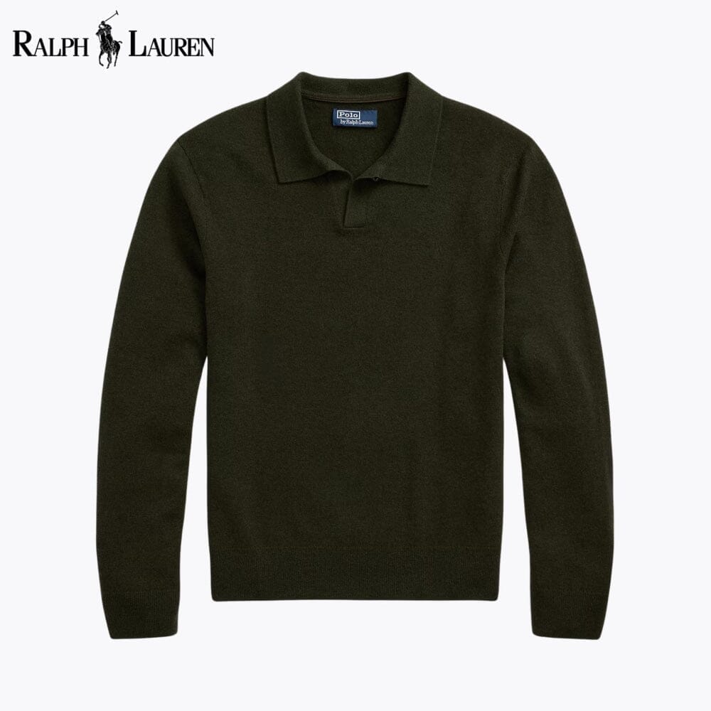 RL Wool Johnny-Collar Sweater RL Wool Johnny-Collar Sweater Minha loja Leaf Green S