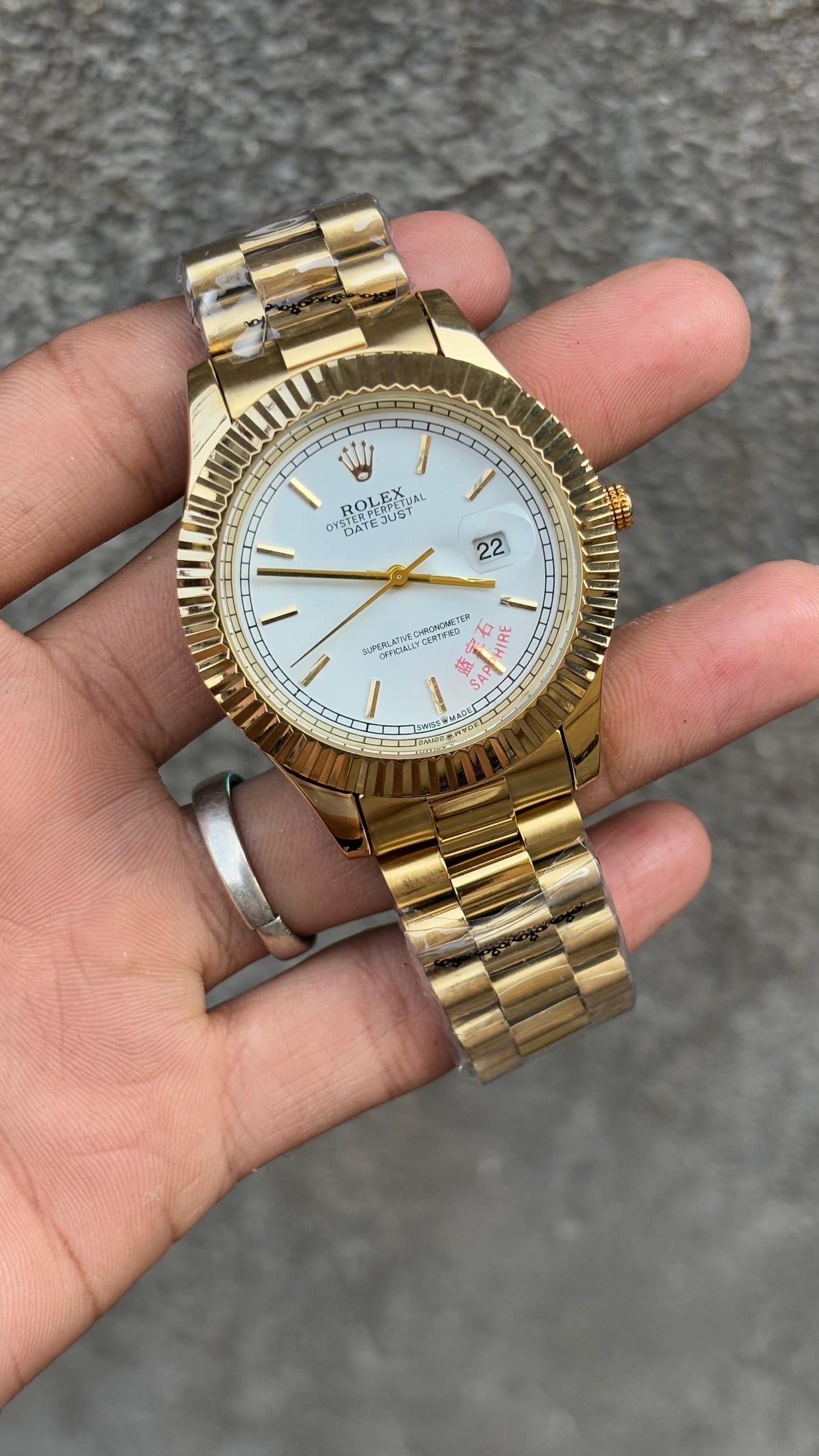 Rol-ex Datejust White Dial Analog Watch For Men's