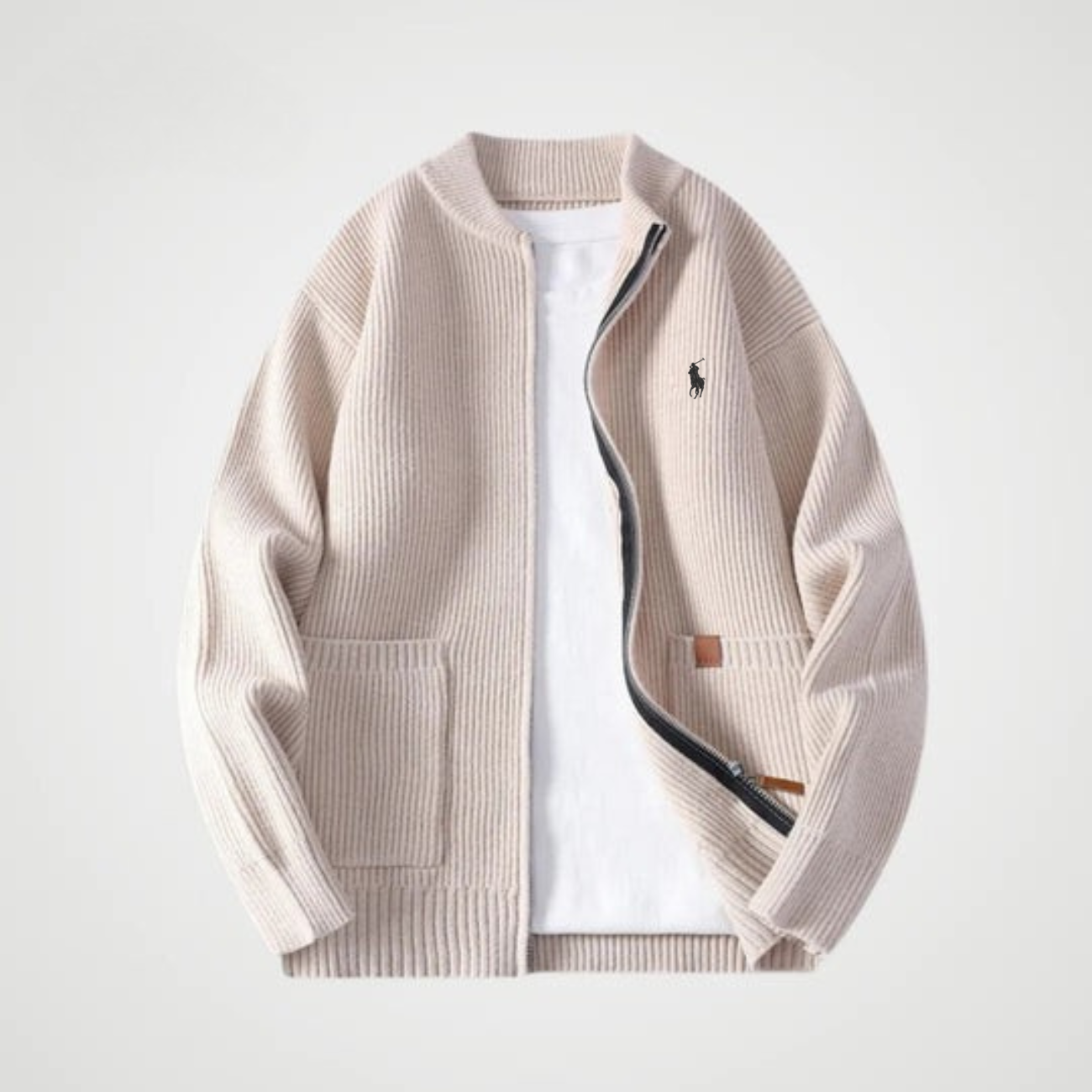 Zipped Knit Cardigan - CLEARANCE PRICE
