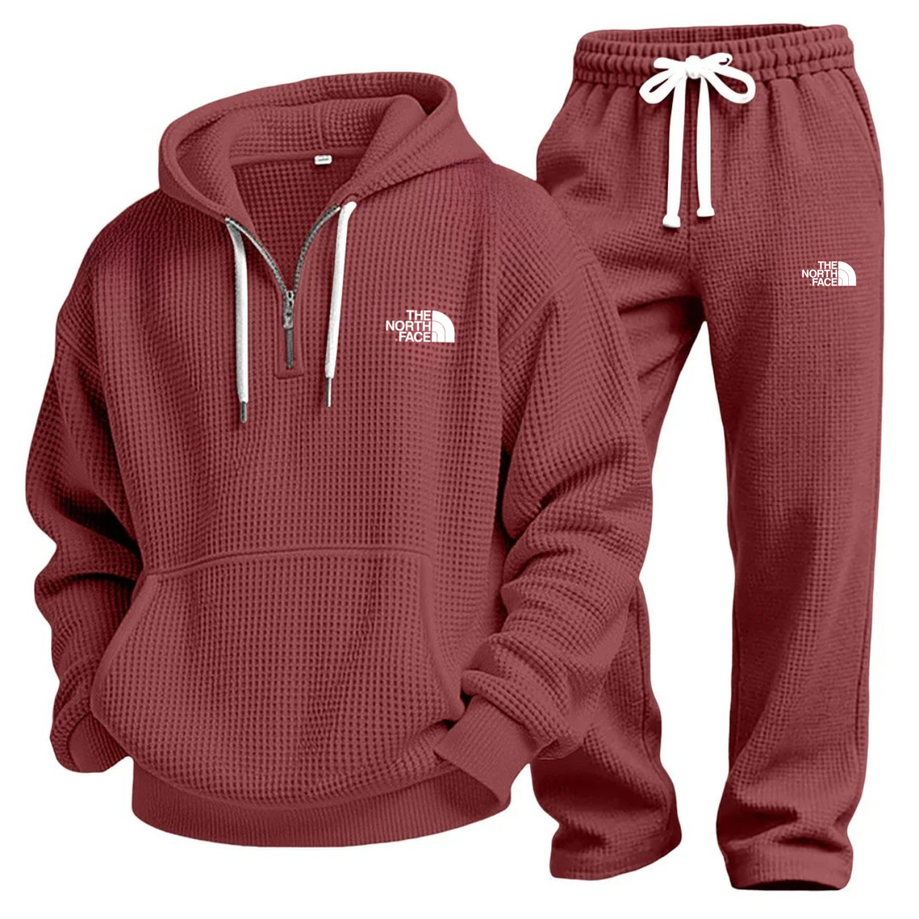 Waffle-Knit Performance Hoodie Jogger Set - Clearance Sale