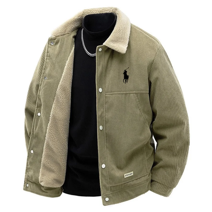 L.R Premium Corduroy Sherpa Lined Jacket - Clearance Sale