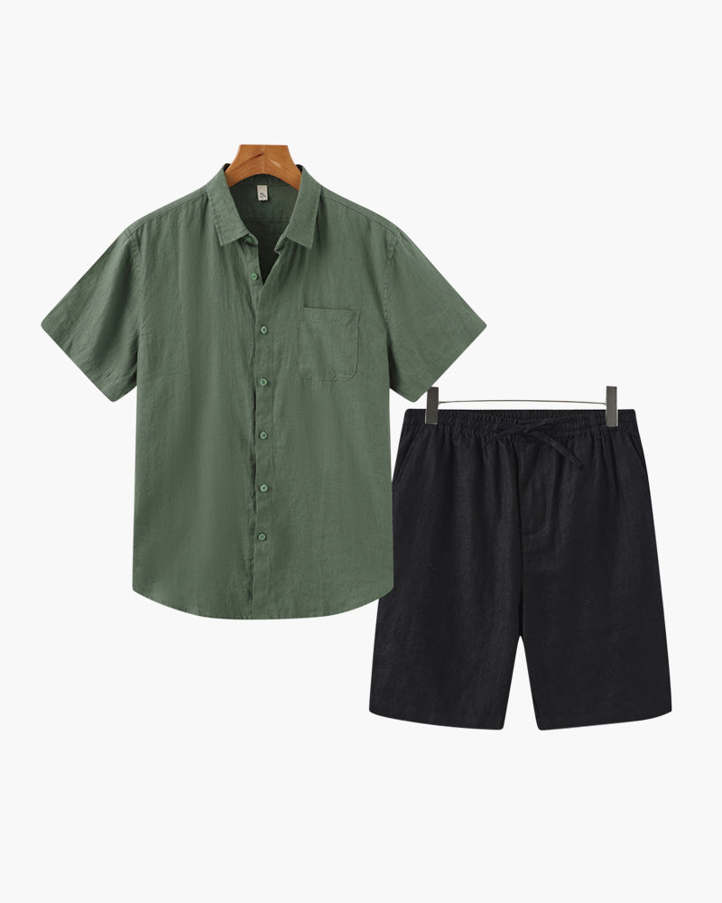 Ensemble Old Money en lin (short)