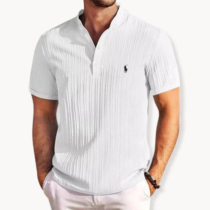 L.C Ribbed Henley Shirt - Clearance Sale