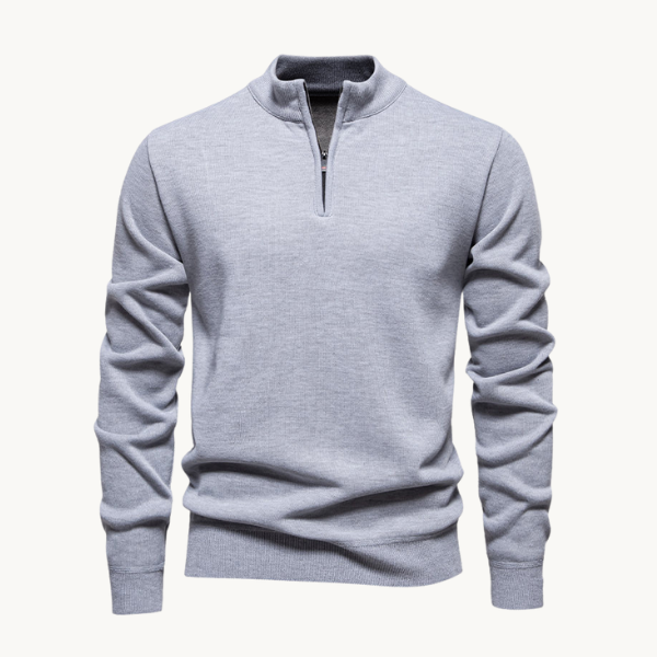 Klassieke pullover met rits - trui