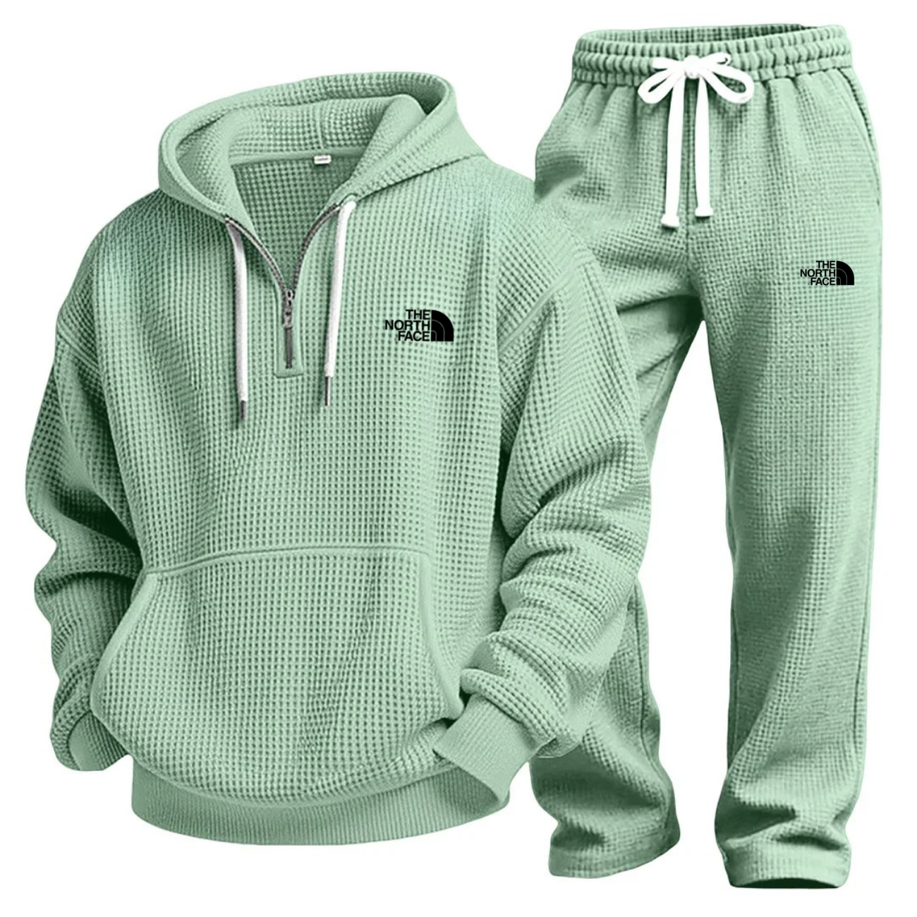 Waffle-Knit Performance Hoodie Jogger Set - Clearance Sale