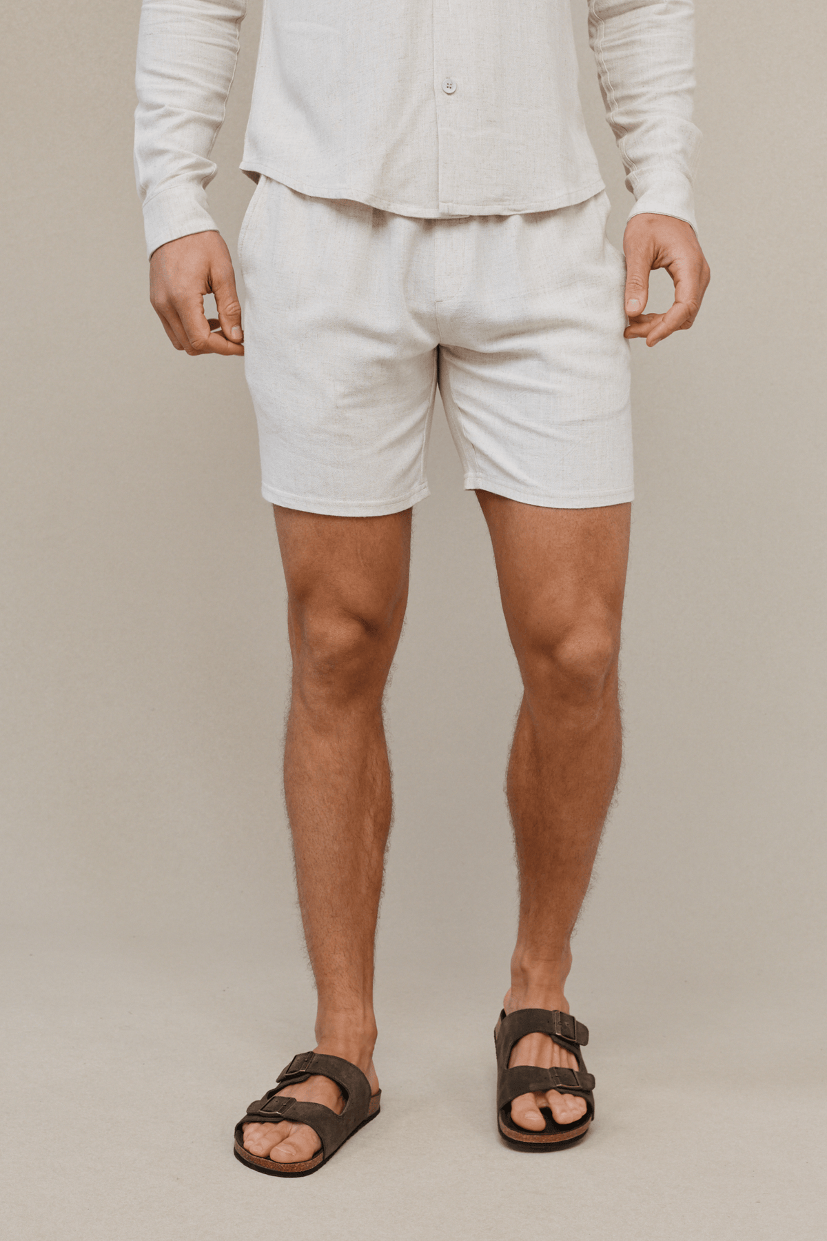 Cami Leinen-Shorts - Hafer