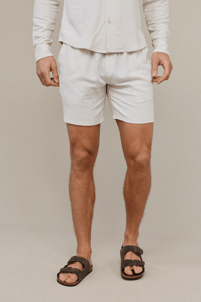 Cami Leinen-Shorts - Hafer
