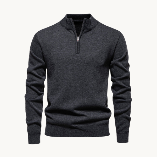 Klassieke pullover met rits - trui