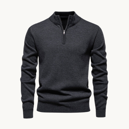 Klassieke pullover met rits - trui