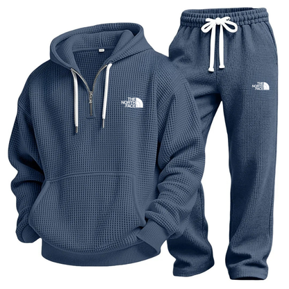 Waffle-Knit Performance Hoodie Jogger Set - Clearance Sale