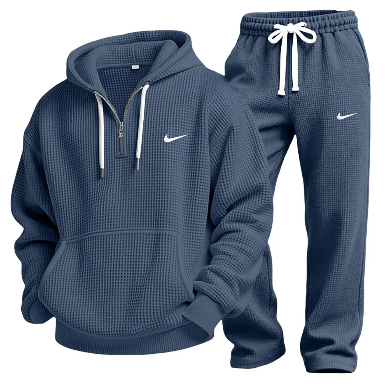 Waffle-Knit Performance Hoodie Jogger Set - Clearance Sale