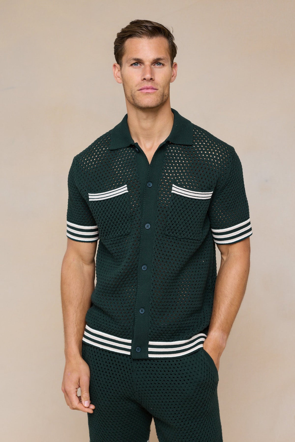 Cipressi heklana pletena košulja - Zelena