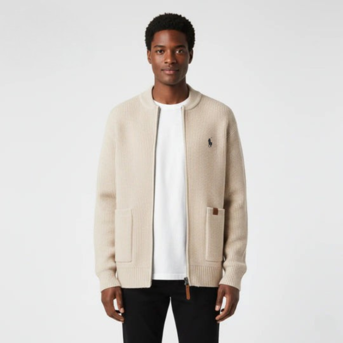 Zipped Knit Cardigan - CLEARANCE PRICE