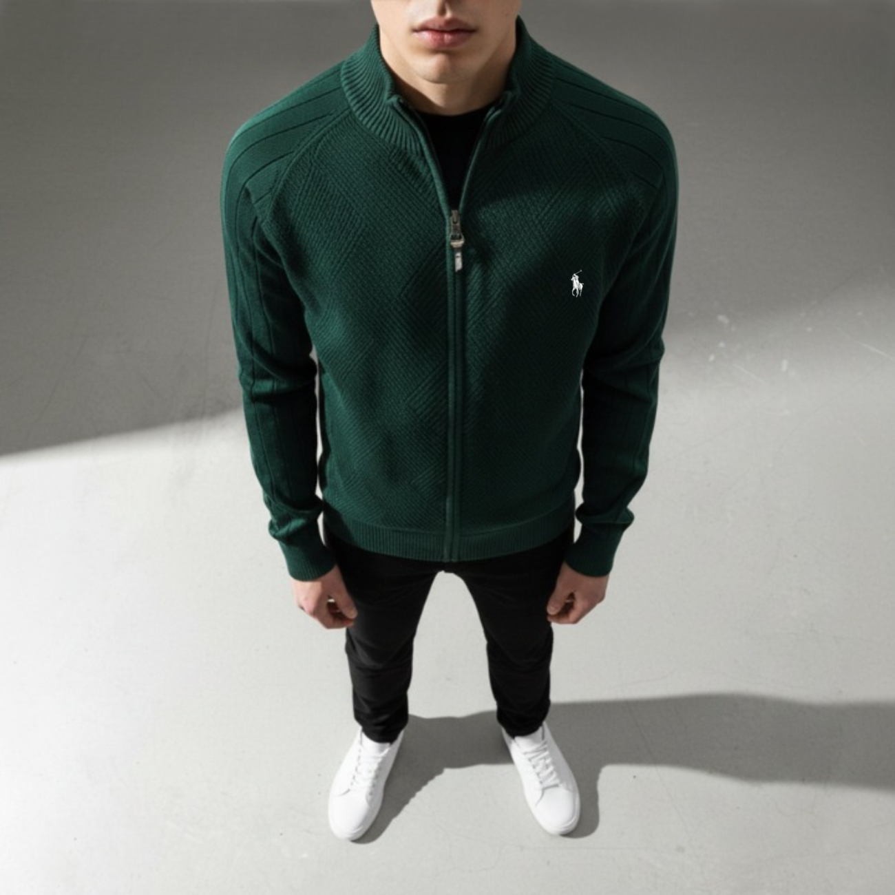 Men's Textured Zip Sweatshirt || CLEARANCE SALE
