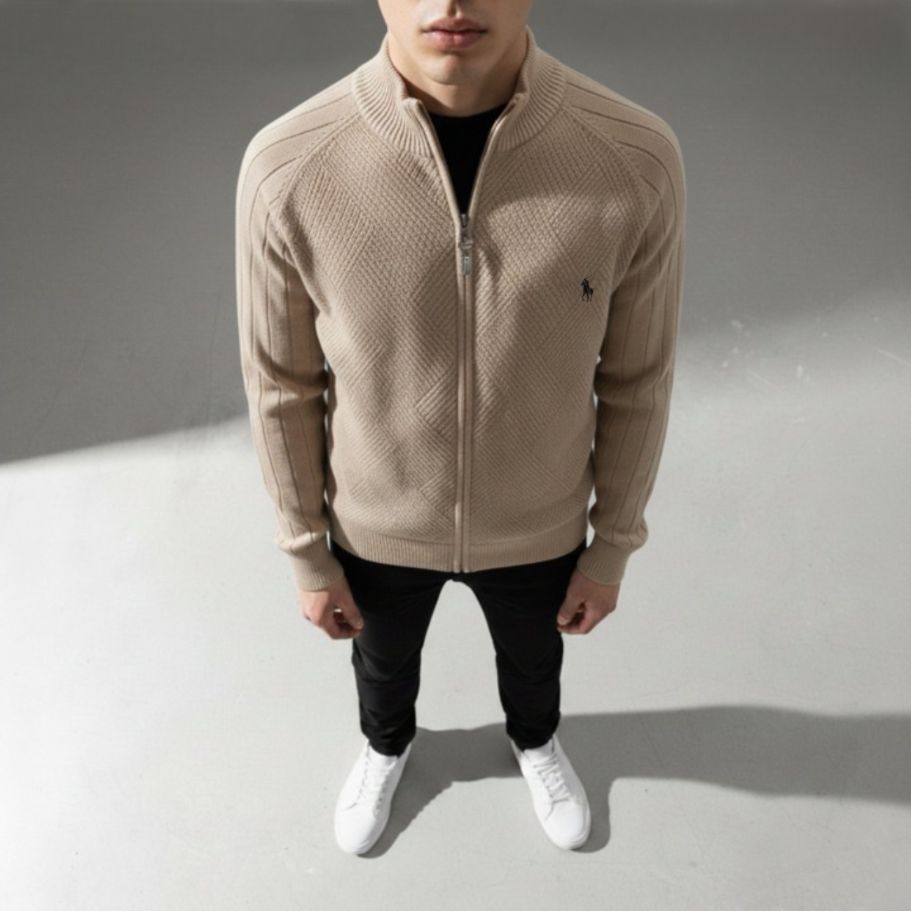 Men's Textured Zip Sweatshirt || CLEARANCE SALE