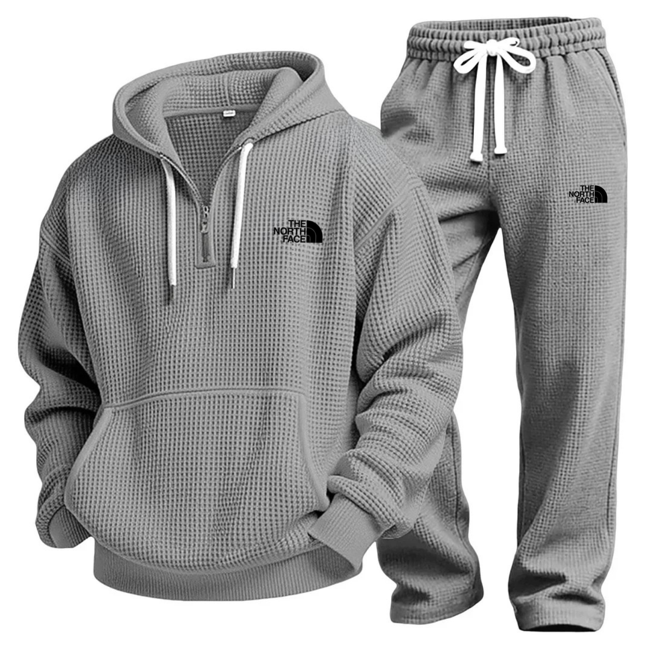 Waffle-Knit Performance Hoodie Jogger Set - Clearance Sale