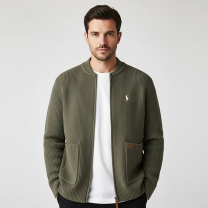 Zipped Knit Cardigan - CLEARANCE PRICE