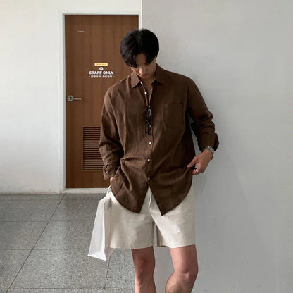 Pantaloni scurți din in MASAN