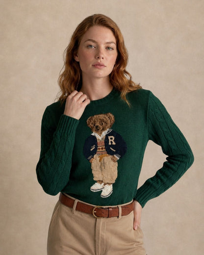 L.R Sweater | Polo Bear Varsity Letterman