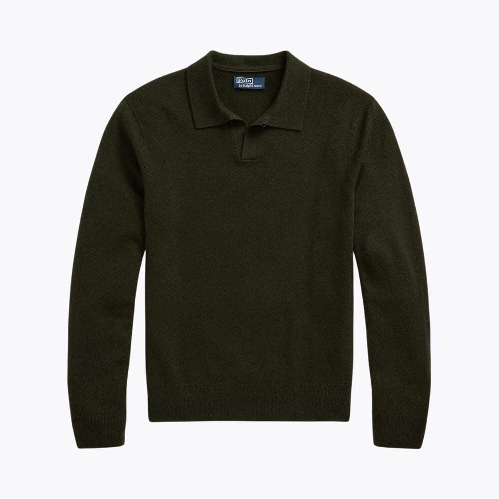 Camisola de lã com gola, corte regular
