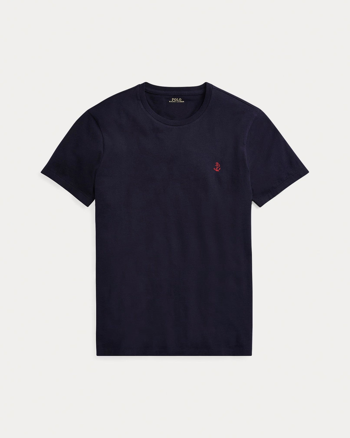 Camiseta de punto de corte entallado con cuello redondo - AZUL MARINO