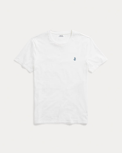 Slim fit jersey crew neck t-shirt   - White