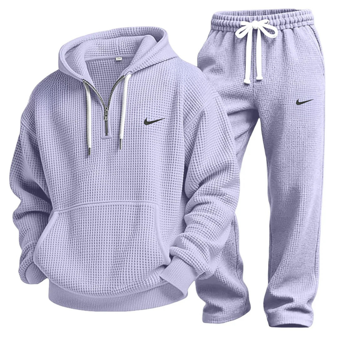 Waffle-Knit Performance Hoodie Jogger Set - Clearance Sale