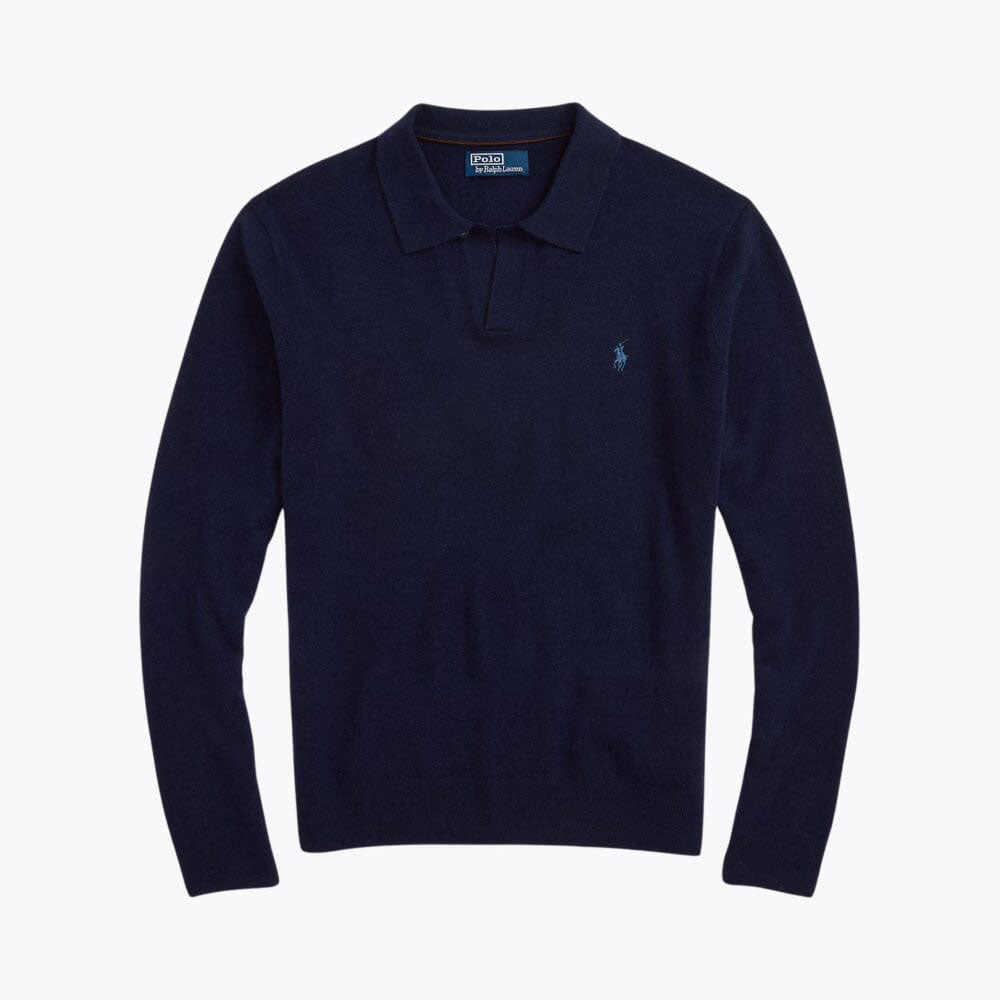 Camisola de lã com gola, corte regular