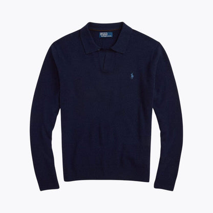 Camisola de lã com gola, corte regular