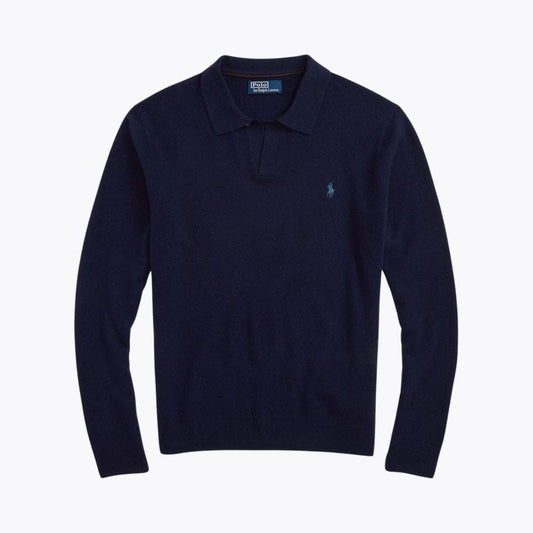 Wollpullover mit Kragen, normale Passform